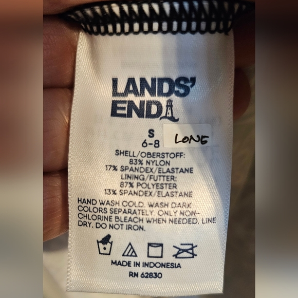 Set Lands' End Paisley Print Women's Tankini 2 Piece Swim - Picture 6 of 9